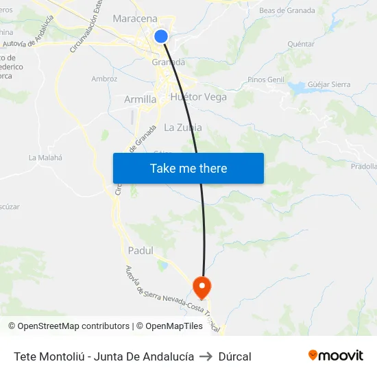 Tete Montoliú - Junta De Andalucía to Dúrcal map