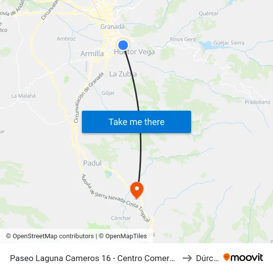 Paseo Laguna Cameros 16 - Centro Comercial to Dúrcal map