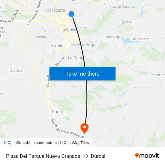 Plaza Del Parque Nueva Granada to Dúrcal map