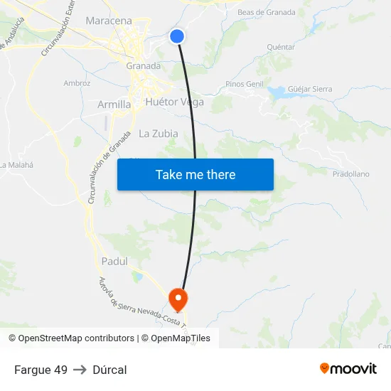 Fargue 49 to Dúrcal map