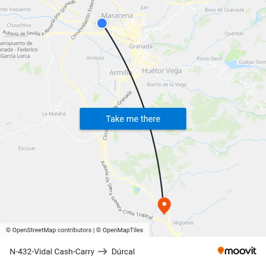 N-432-Vidal Cash-Carry to Dúrcal map
