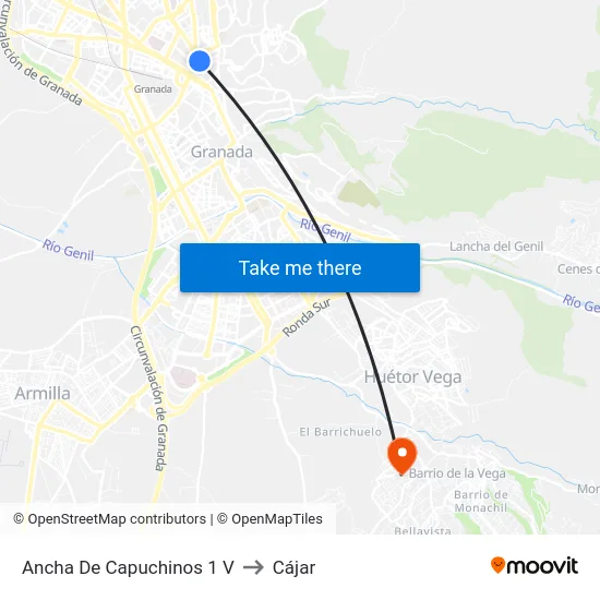 Ancha De Capuchinos 1 V to Cájar map