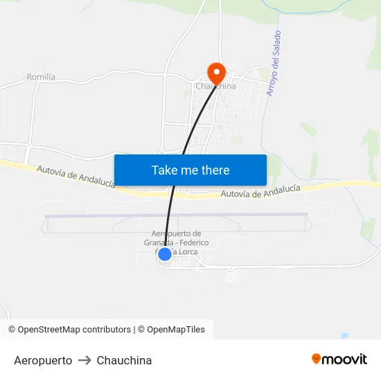 Aeropuerto to Chauchina map