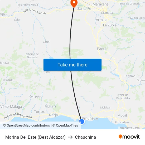 Marina Del Este (Best Alcázar) to Chauchina map