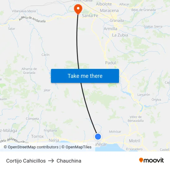 Cortijo Cahicillos to Chauchina map