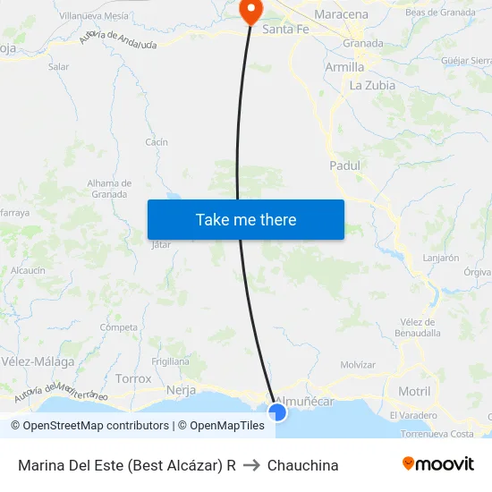 Marina Del Este (Best Alcázar) R to Chauchina map