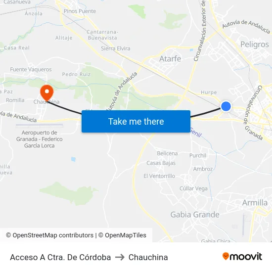 Acceso A Ctra. De Córdoba to Chauchina map