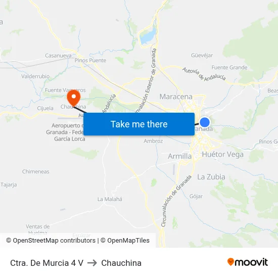 Ctra. De Murcia 4 V to Chauchina map
