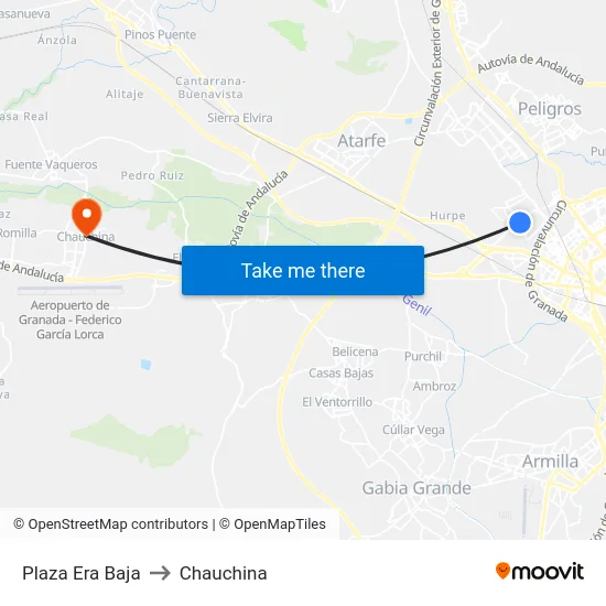 Plaza Era Baja to Chauchina map
