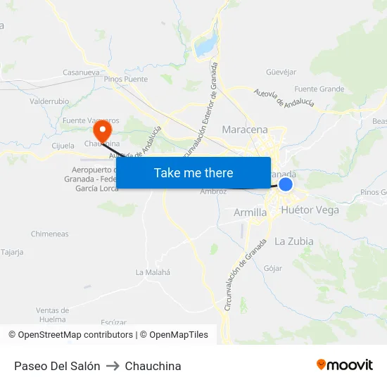 Paseo Del Salón to Chauchina map