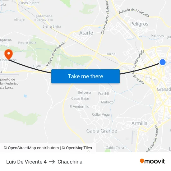 Luis De Vicente 4 to Chauchina map