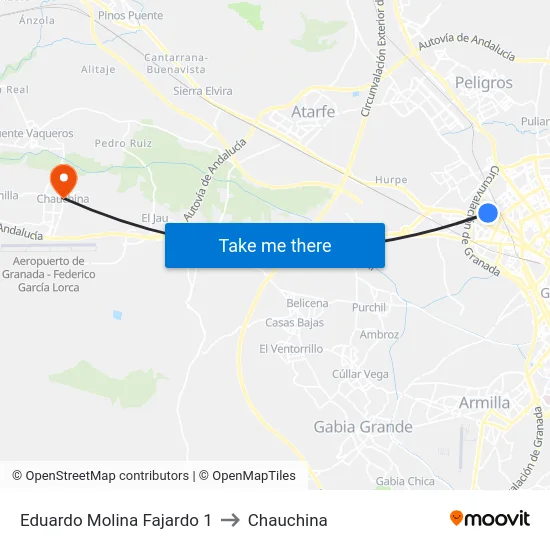 Eduardo Molina Fajardo 1 to Chauchina map