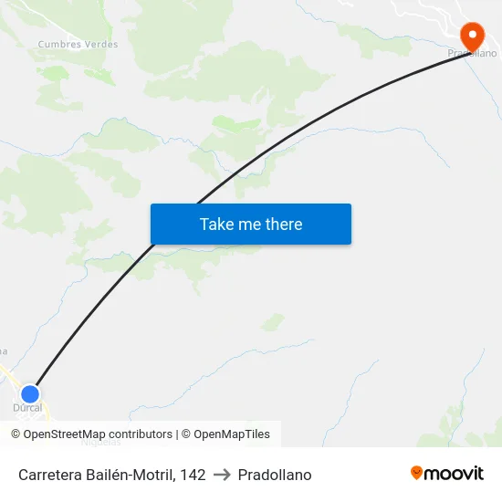 Carretera Bailén-Motril, 142 to Pradollano map