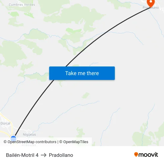 Bailén-Motril  4 to Pradollano map