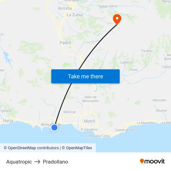 Aquatropic to Pradollano map