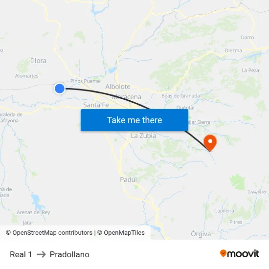 Real 1 to Pradollano map