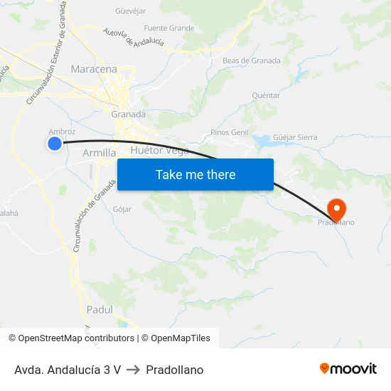Avda. Andalucía 3 V to Pradollano map