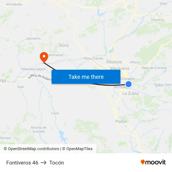 Fontiveros 46 to Tocón map