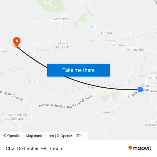 Ctra. De Láchar to Tocón map