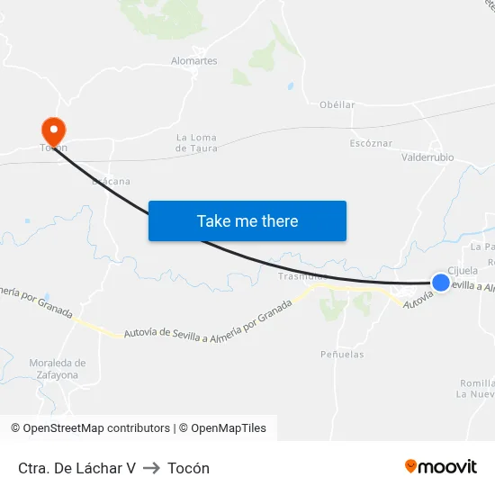Ctra. De Láchar V to Tocón map