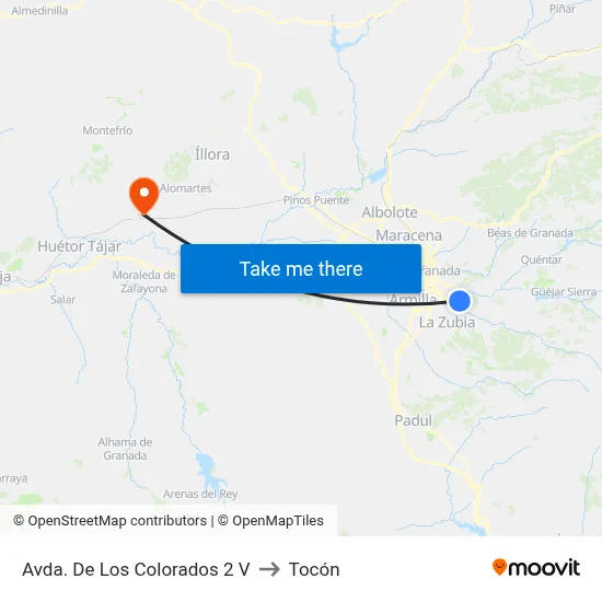 Avda. De Los Colorados 2 V to Tocón map
