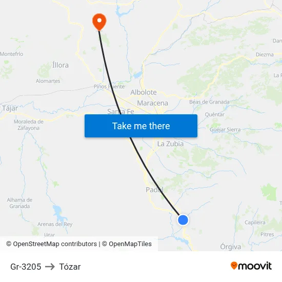 Gr-3205 to Tózar map