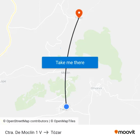 Ctra. De Moclín 1 V to Tózar map