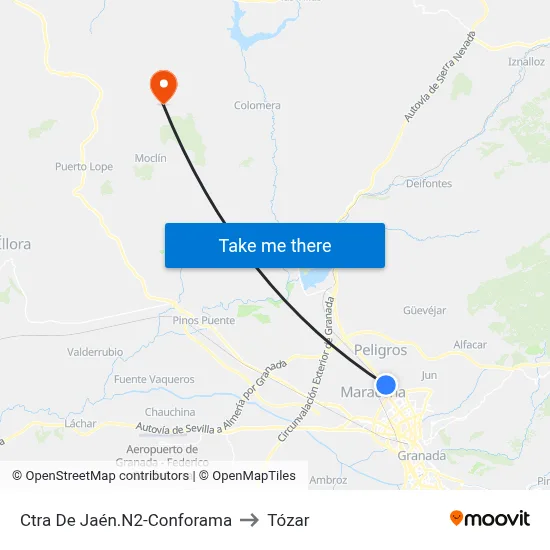 Ctra De Jaén.N2-Conforama to Tózar map