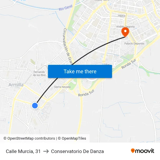 Calle Murcia, 31 to Conservatorio De Danza map