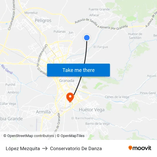 López Mezquita to Conservatorio De Danza map