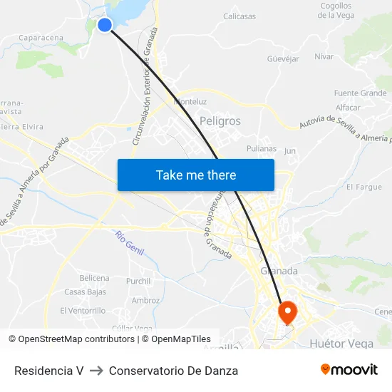 Residencia V to Conservatorio De Danza map