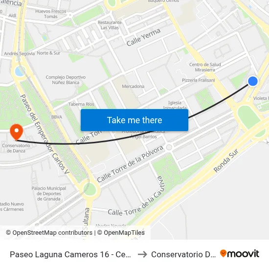 Paseo Laguna Cameros 16 - Centro Comercial to Conservatorio De Danza map