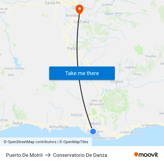 Puerto De Motril to Conservatorio De Danza map