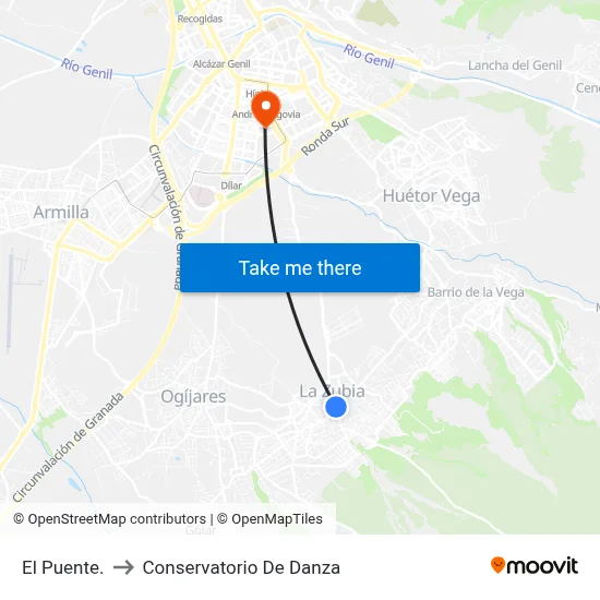El Puente. to Conservatorio De Danza map