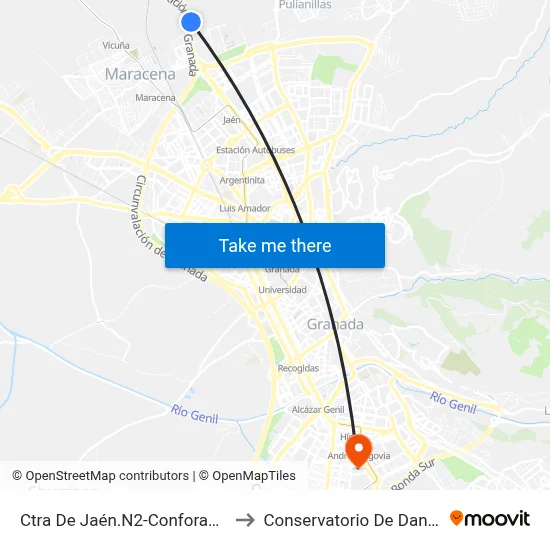 Ctra De Jaén.N2-Conforama to Conservatorio De Danza map