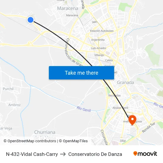 N-432-Vidal Cash-Carry to Conservatorio De Danza map