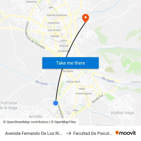Avenida Fernando De Los Rios, 91 to Facultad De Psicología map