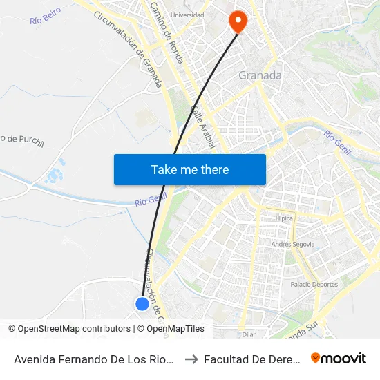 Avenida Fernando De Los Rios, 91 to Facultad De Derecho map