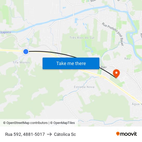 Rua 592, 4881-5017 to Cátolica Sc map