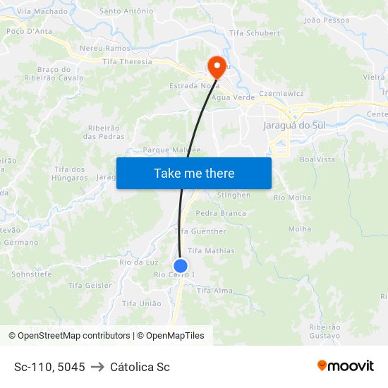 Sc-110, 5045 to Cátolica Sc map