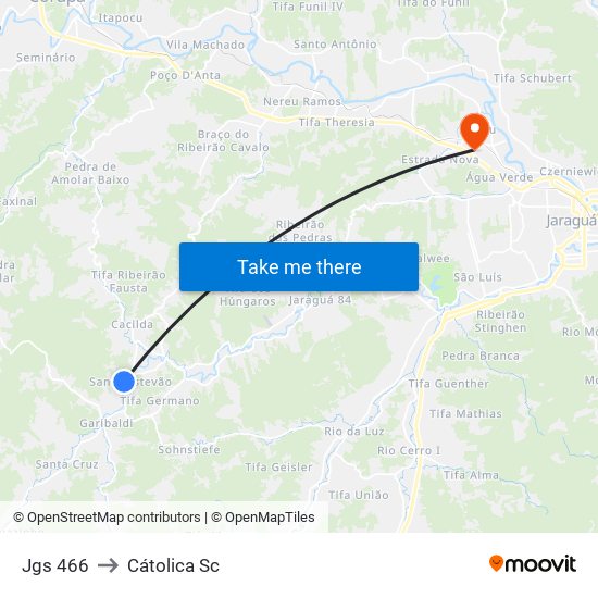 Jgs 466 to Cátolica Sc map