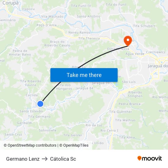 Germano Lenz to Cátolica Sc map