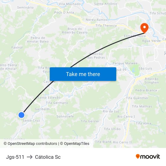 Unnamed Road to Cátolica Sc map