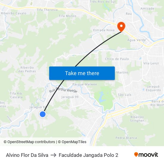 Alvino Flor Da Silva to Faculdade Jangada Polo 2 map