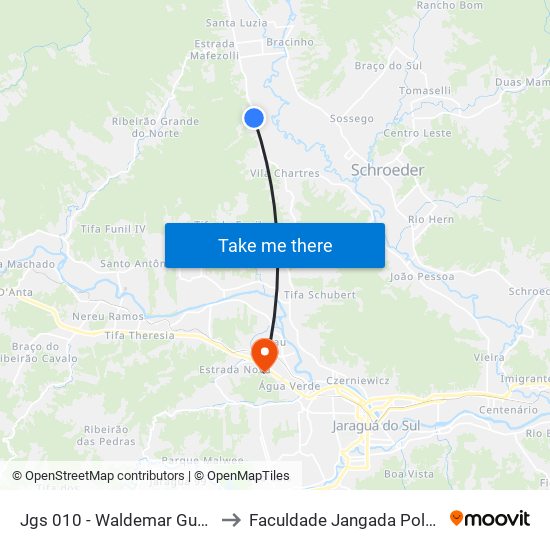 Jgs 010 - Waldemar Gumz to Faculdade Jangada Polo 2 map