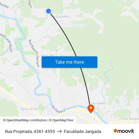 Rua Projetada, 4381-4595 to Faculdade Jangada map