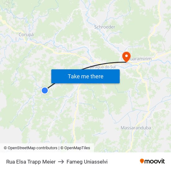 Rua Elsa Trapp Meier to Fameg Uniasselvi map