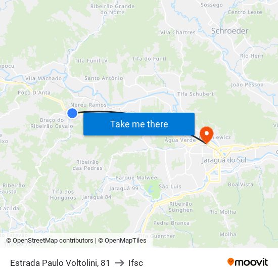 Estrada Paulo Voltolini, 81 to Ifsc map