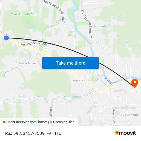 Rua 592, 3457-3509 to Ifsc map