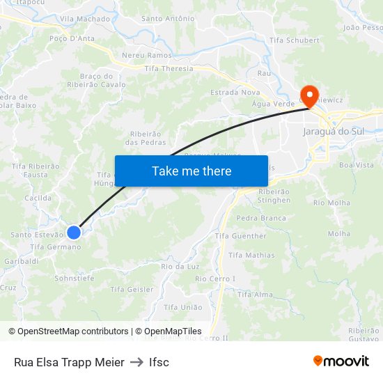Rua Elsa Trapp Meier to Ifsc map